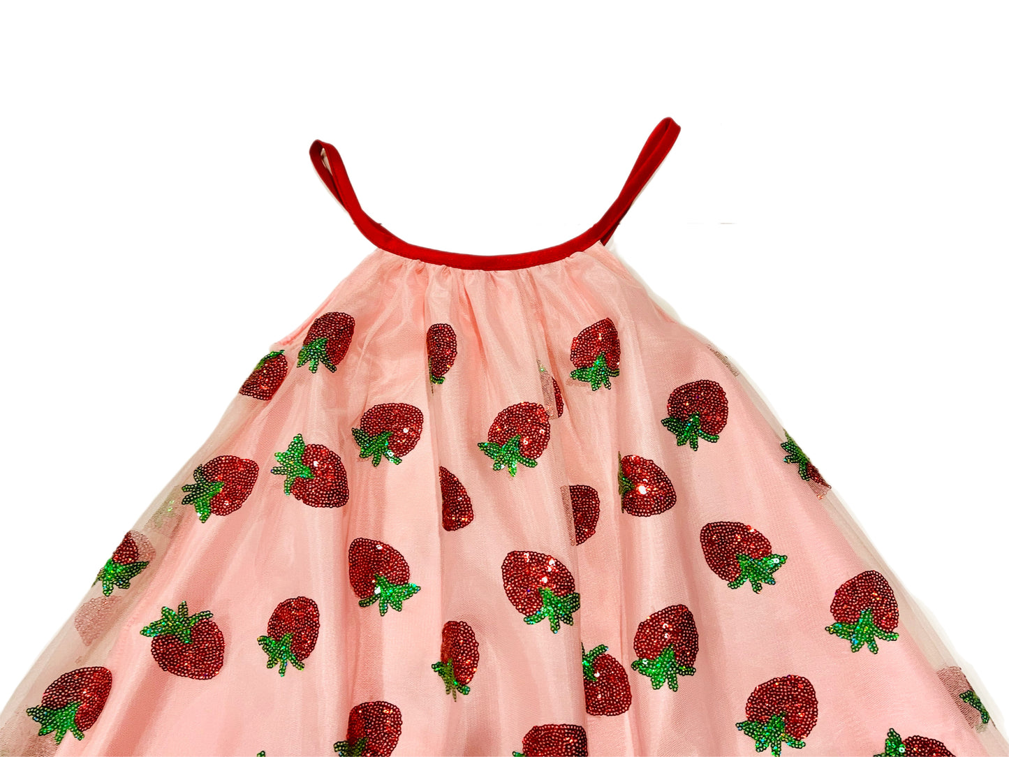 Strawberry Lovers and Dreamers Gathered Dress