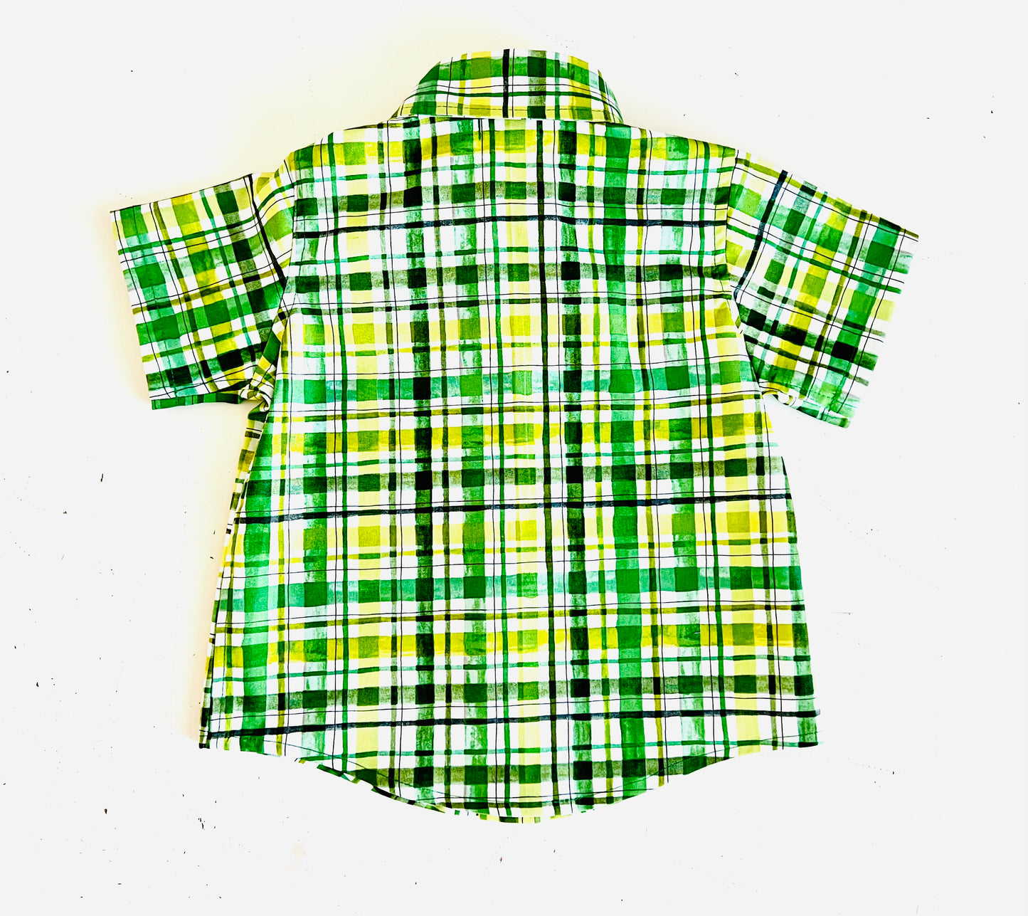 Green Plaid St.Patricks Button Down Dress Shirt