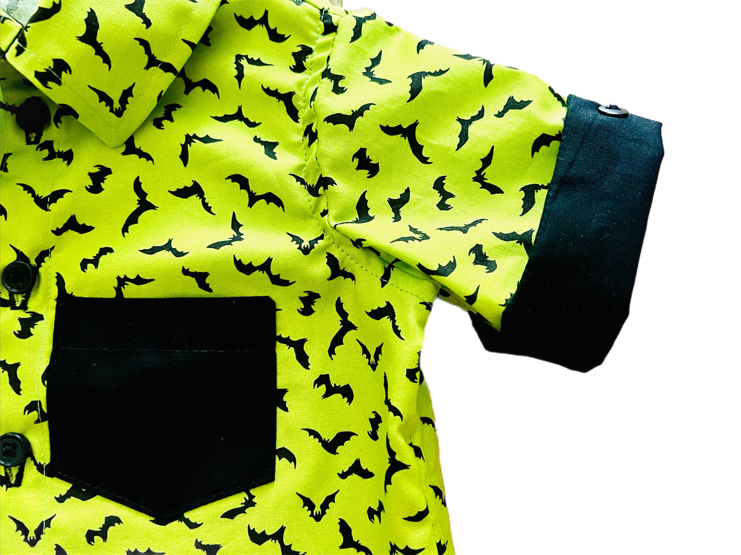Green Lantern Bats Boys Button Up Shirt