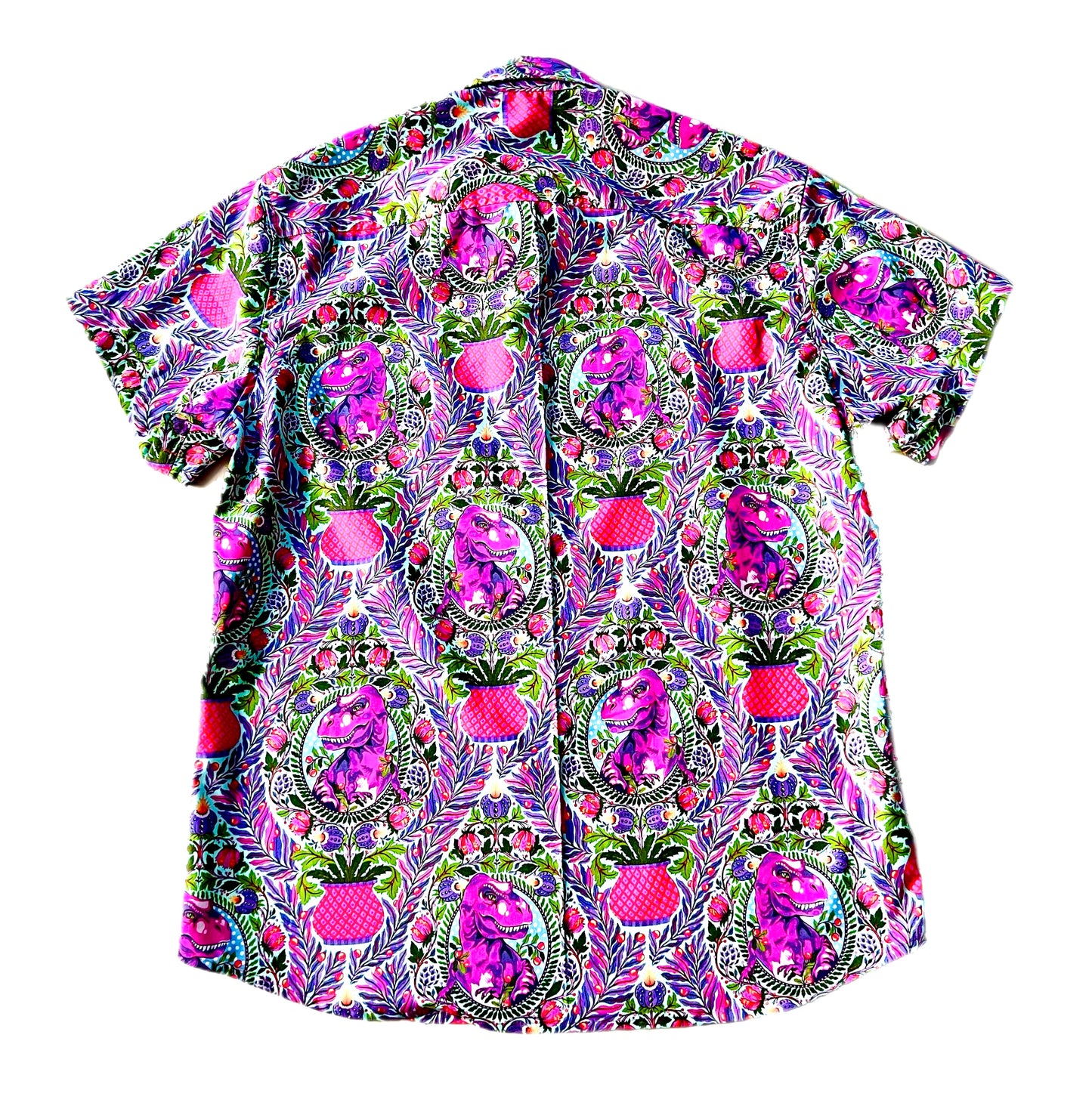 Prehistoric Dino Madness Men’s Button Up Shirt