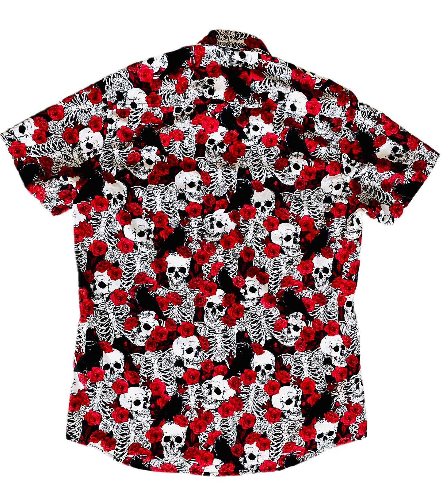Skulls and Roses Button Up Shirt