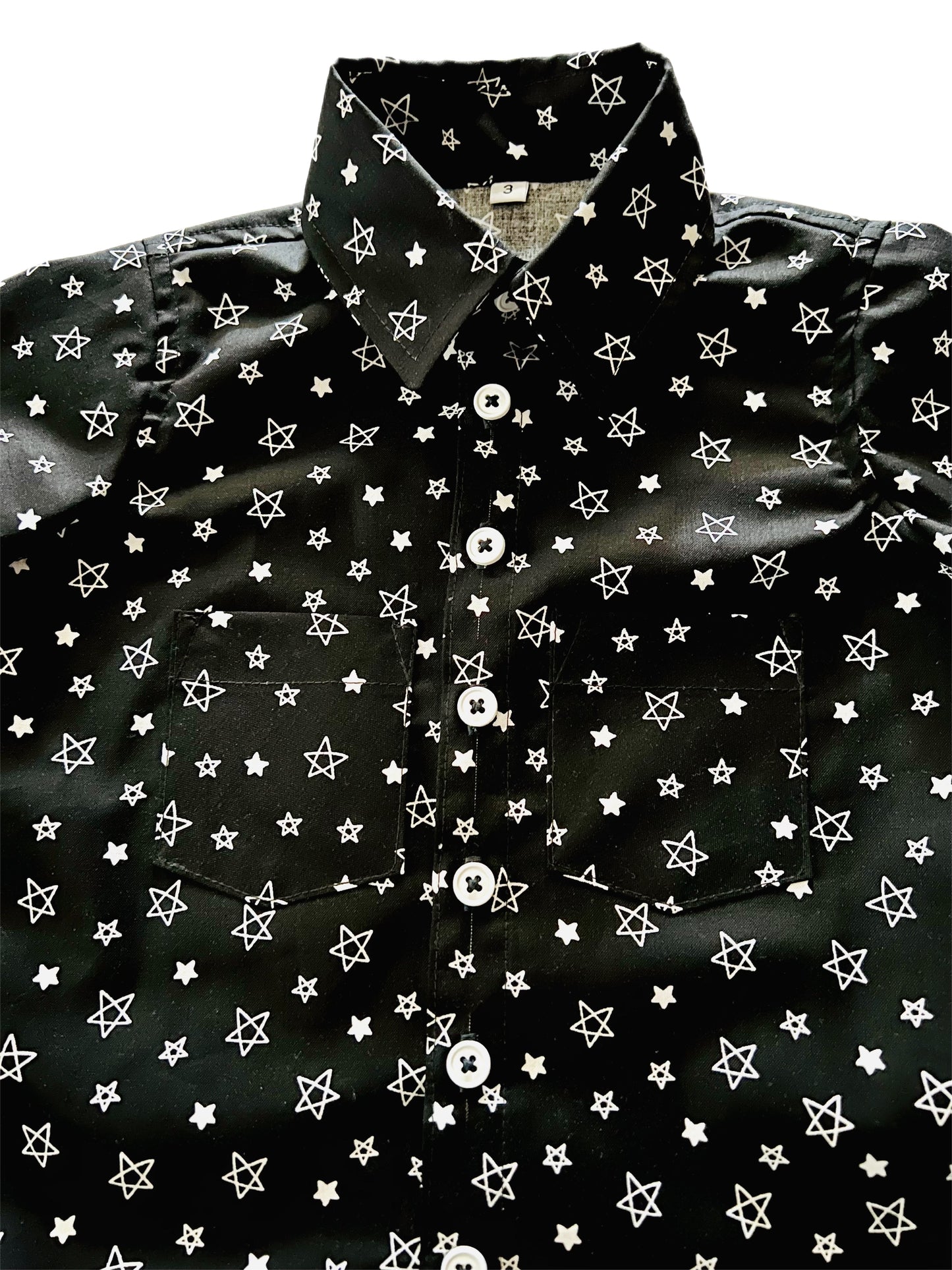 Draw Me Stars N’ Doodle Art Button Down Collared Shirt