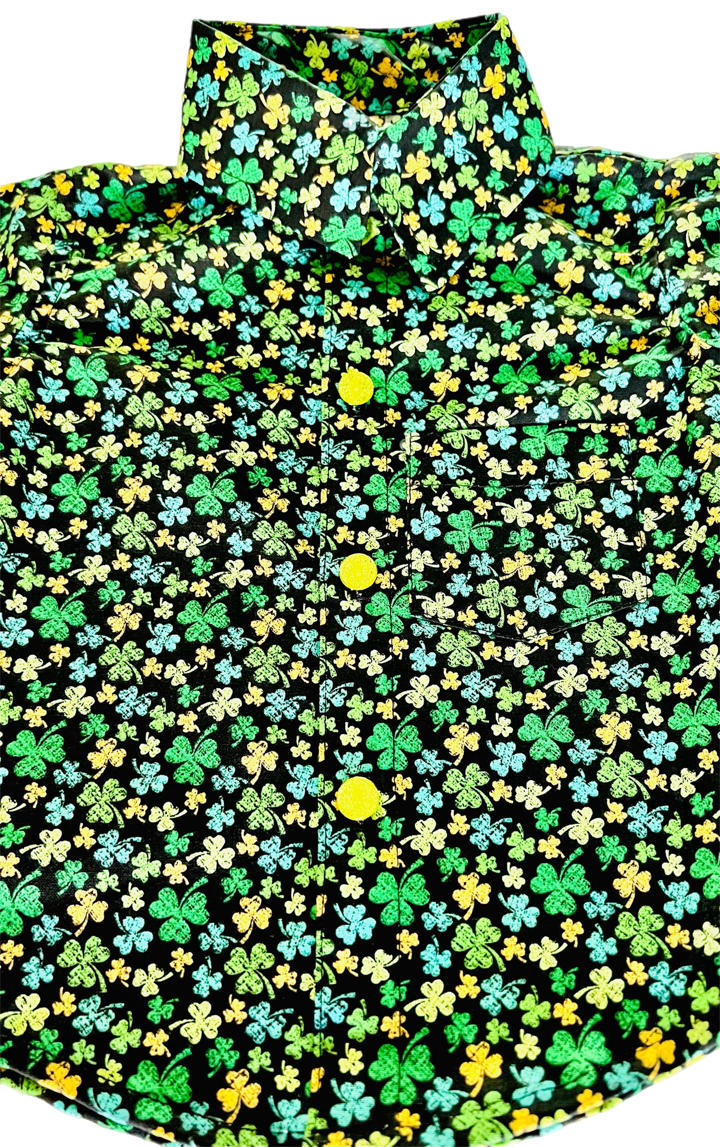 Lucky Clover St.Patricks Button Down Dress Shirt