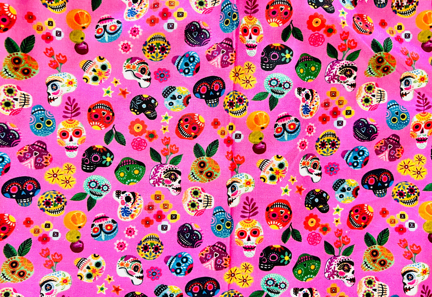 Girls and Women Candy Pink Skull “Día de Los Muertos” Tier Dress
