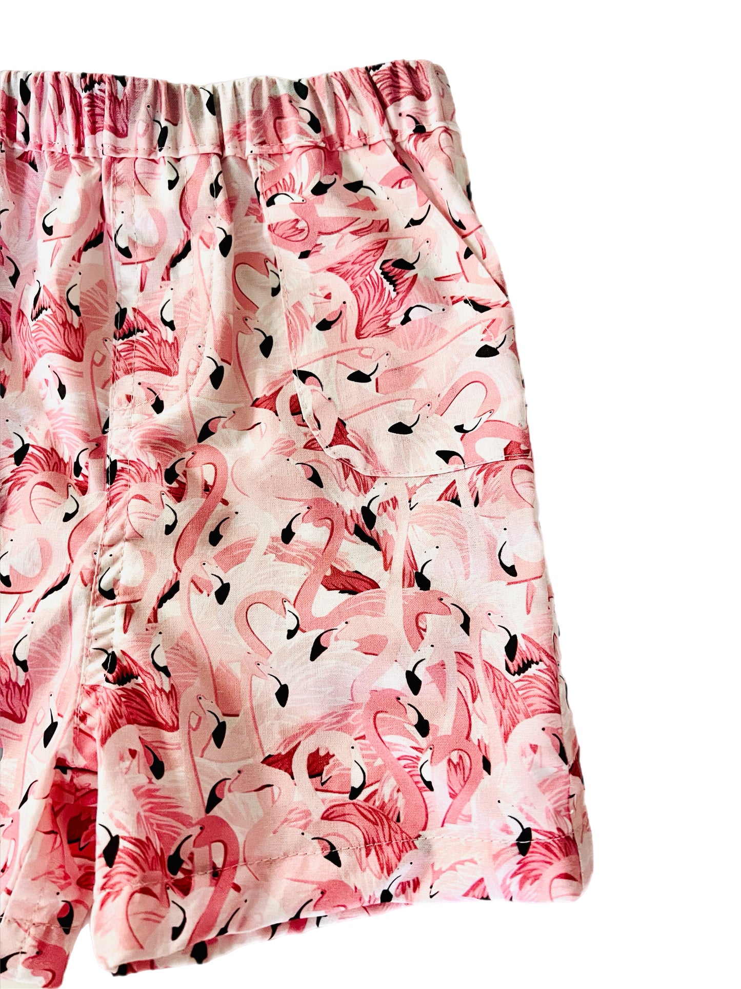 Flamingo Breeze Button-Up Boys Shirt and Short Set