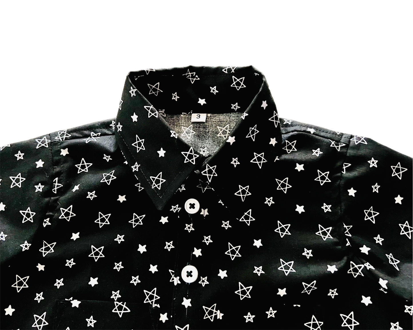 Draw Me Stars N’ Doodle Art Button Down Collared Shirt