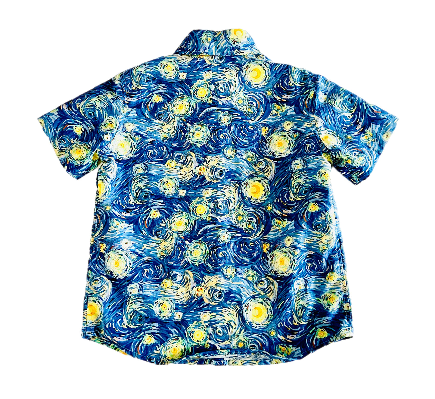 Starry Night Button Down Shirt and Shorts Set
