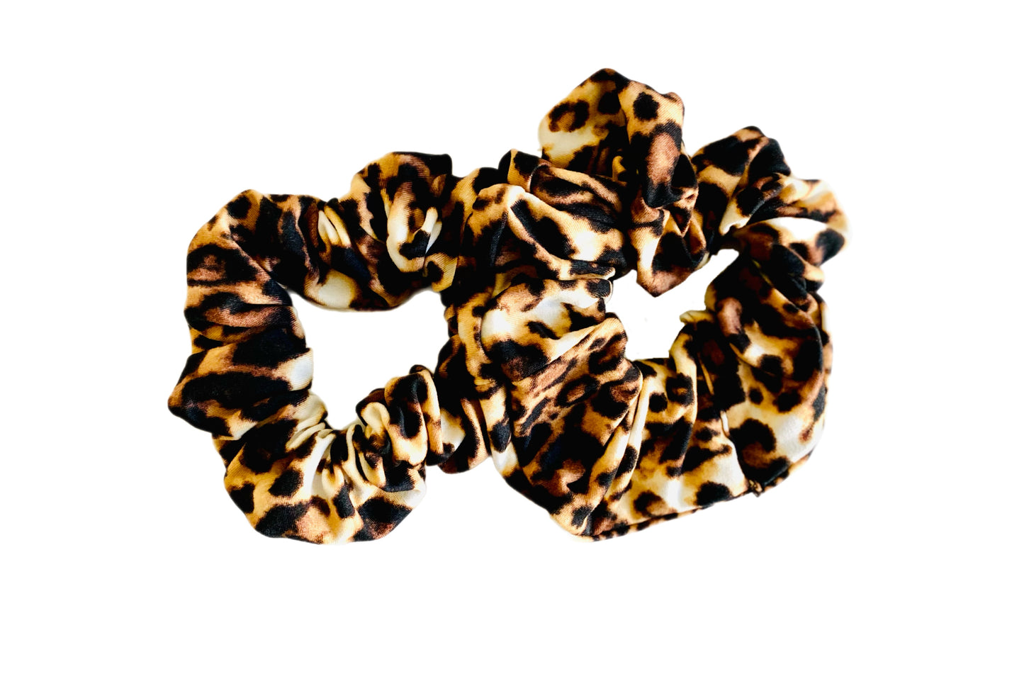 Leopard print matching headband and scrunchie pack