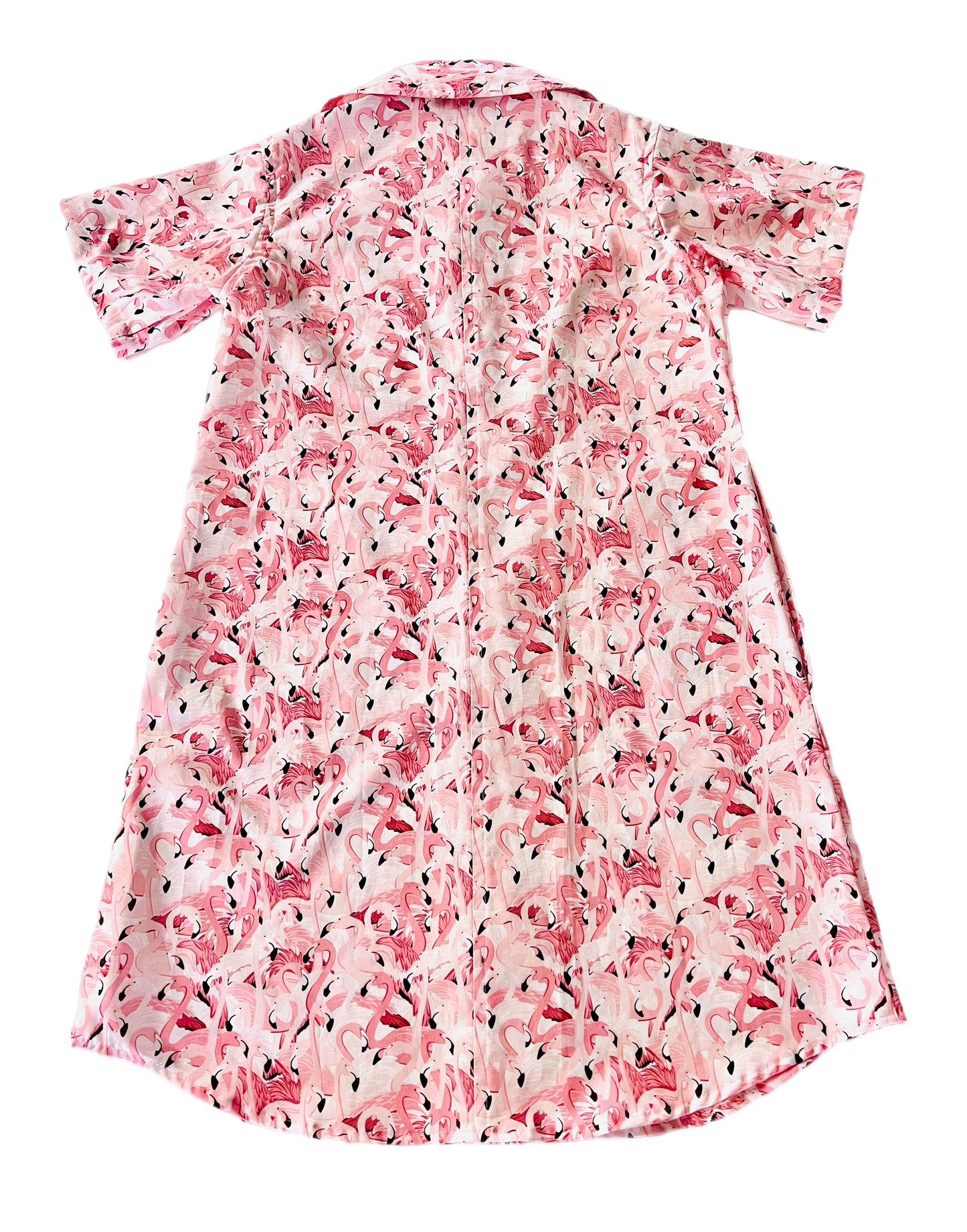 Flamingo Breeze Button-Up Women's Dress Shirt