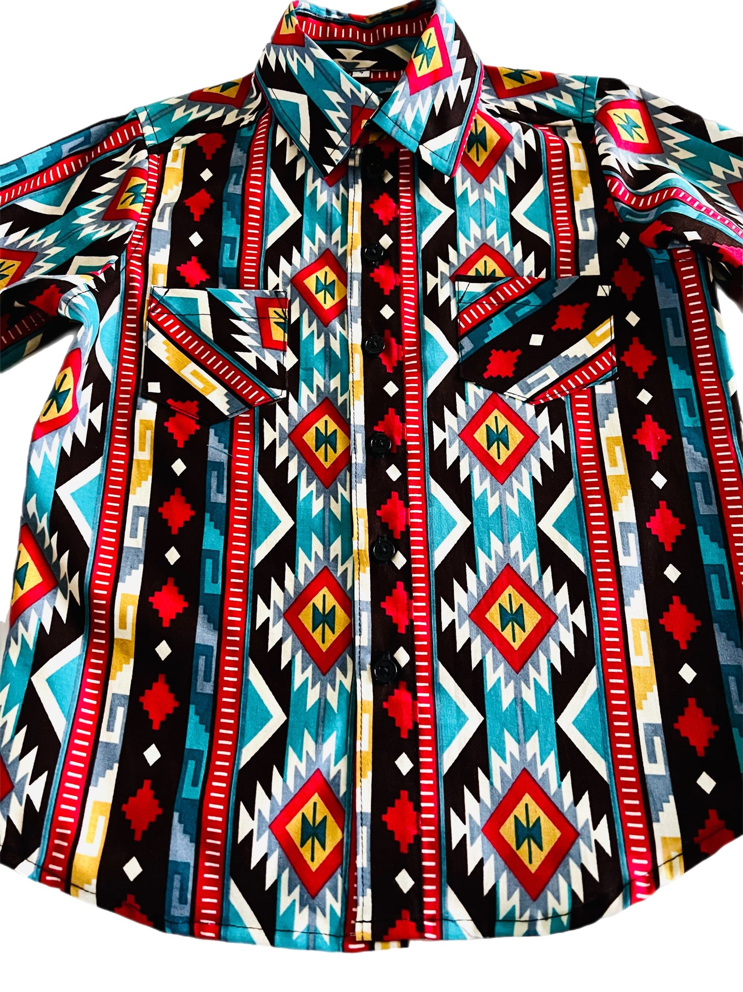 Music in the wind “Aztec design inspired” button down dress shirt