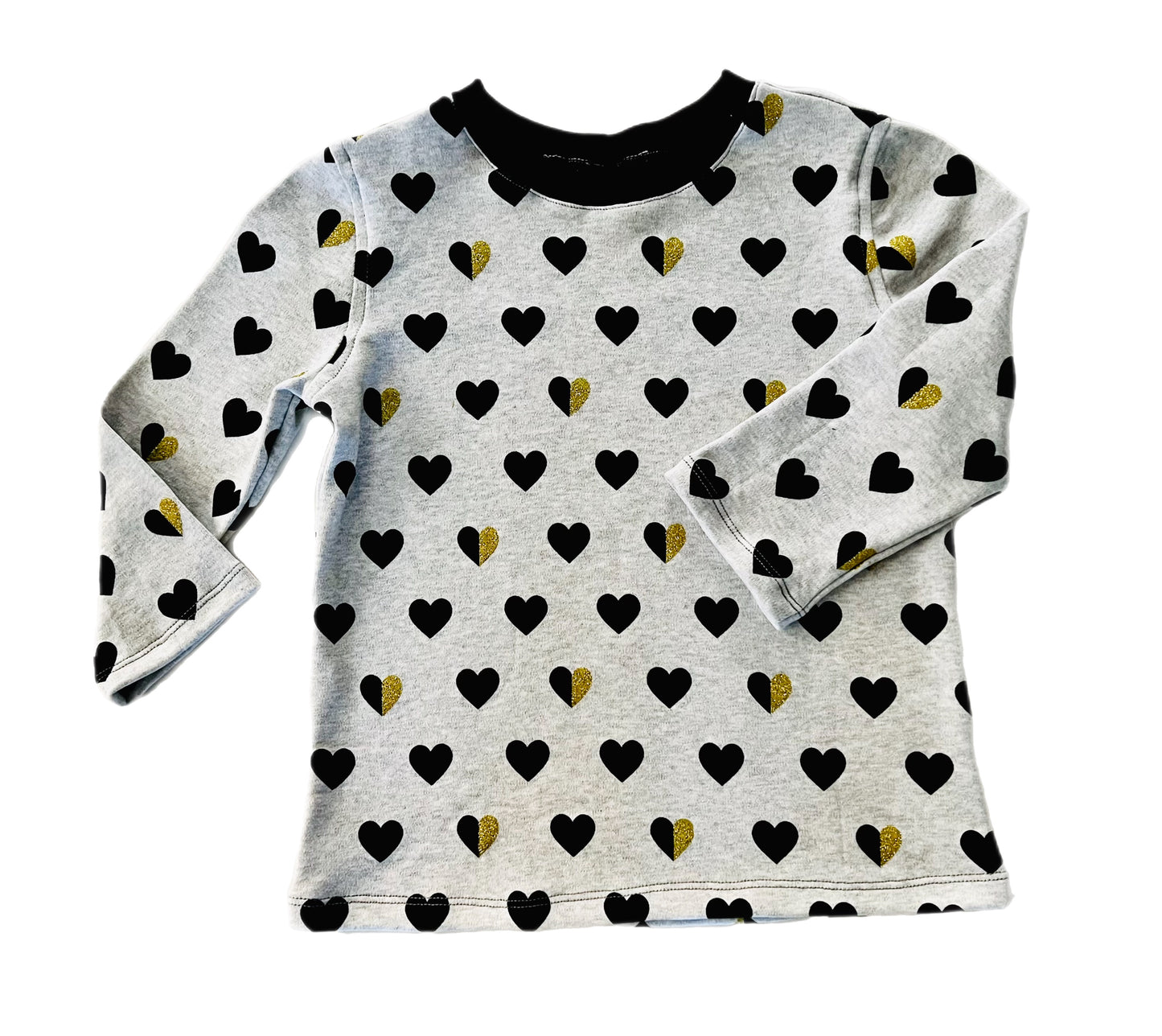Heart of Gold Matching Long Sleeve Shirt and Legging Set