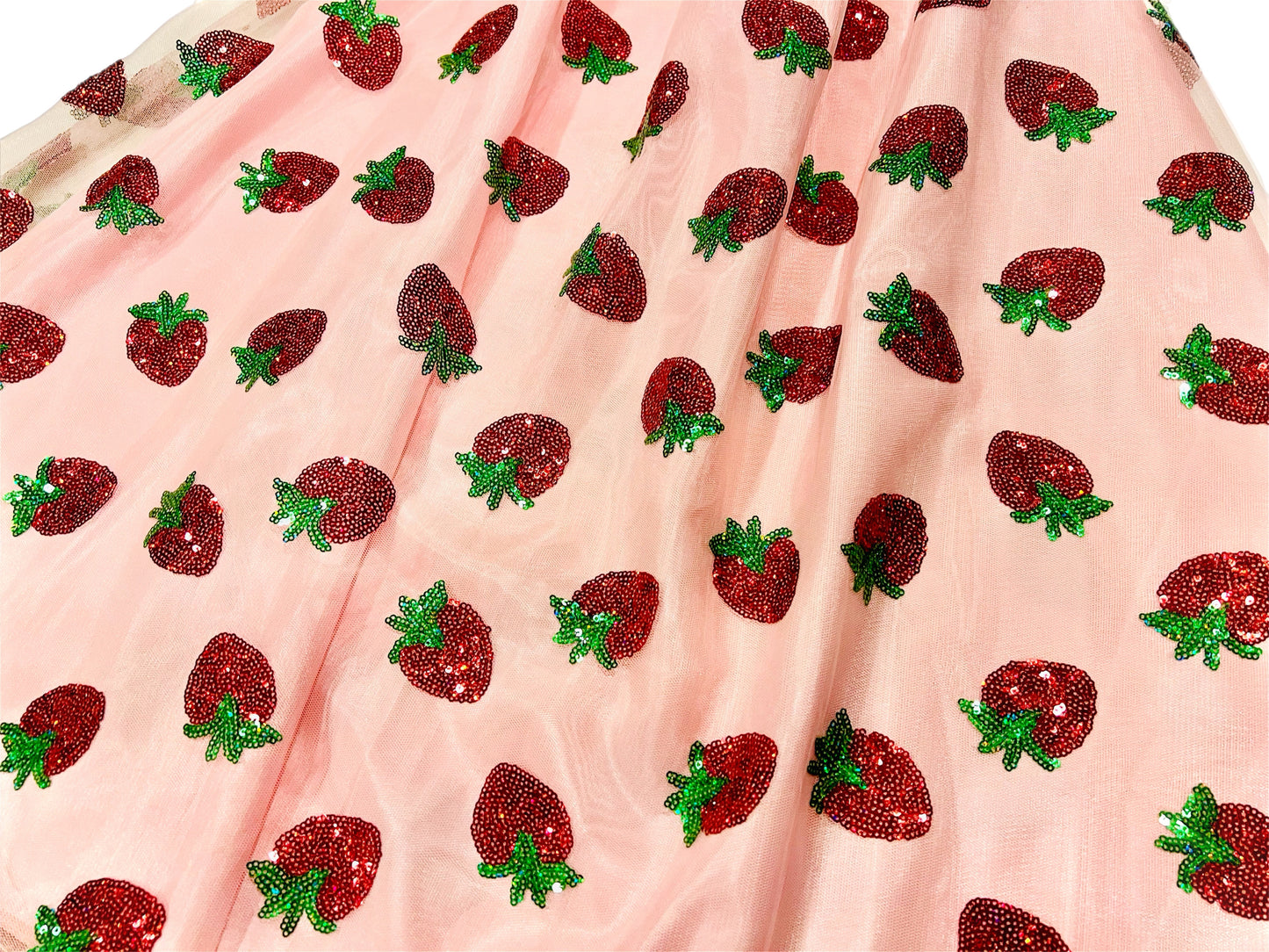 Strawberry Lovers and Dreamers Gathered Dress