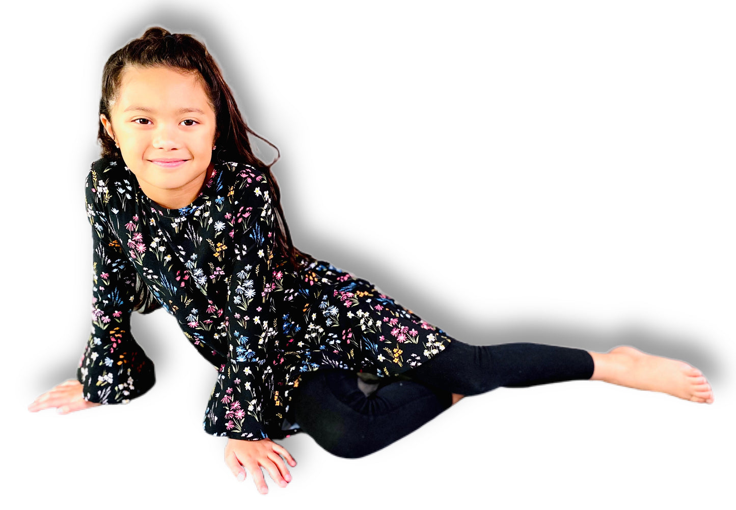 Dark Blue Meadows Blouse for Baby and Girls