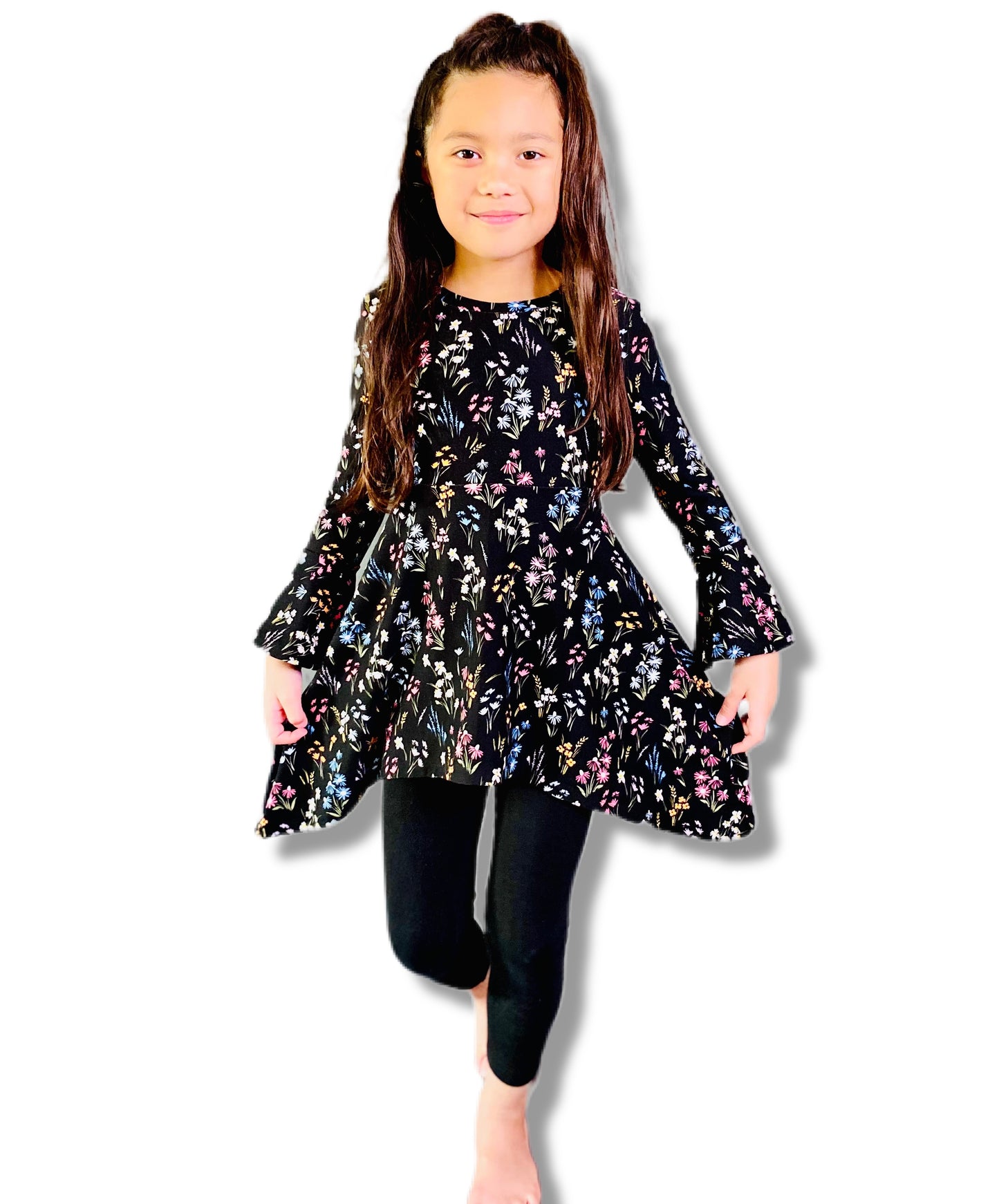 Dark Blue Meadows Blouse for Baby and Girls