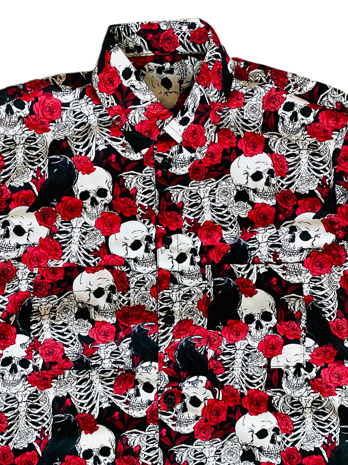 Skulls and Roses Button Up Shirt