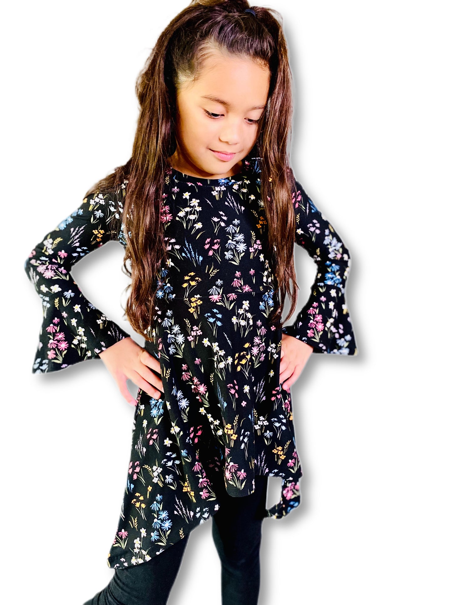 Dark Blue Meadows Blouse for Baby and Girls