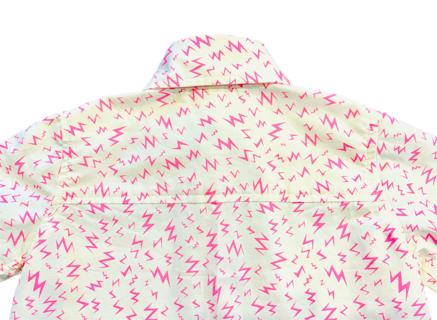 Electric Pink Bolt Button-Up Shirt