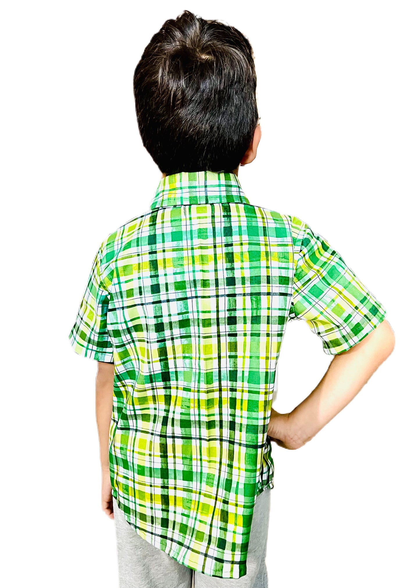 Green Plaid St.Patricks Button Down Dress Shirt