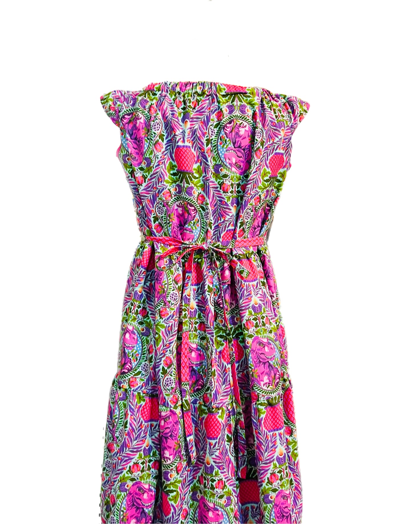 Women Dino Delight Gathered Tiered Women Maxi Dress
