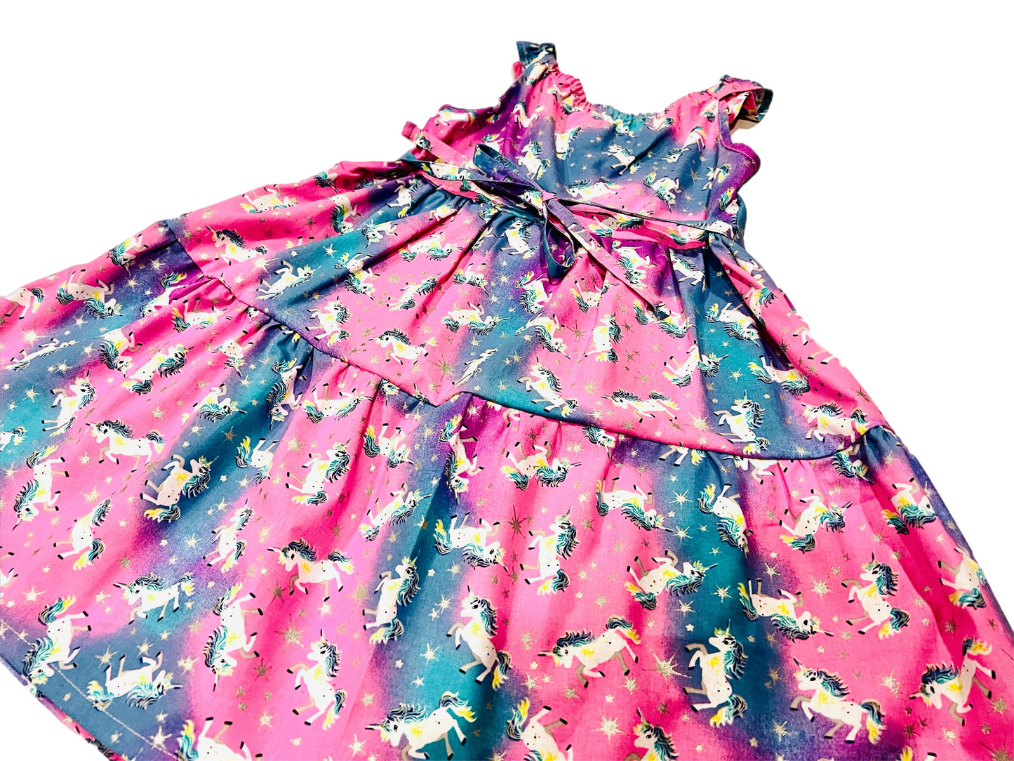 Candy Unicorns Princess Tier Dress with back tie
