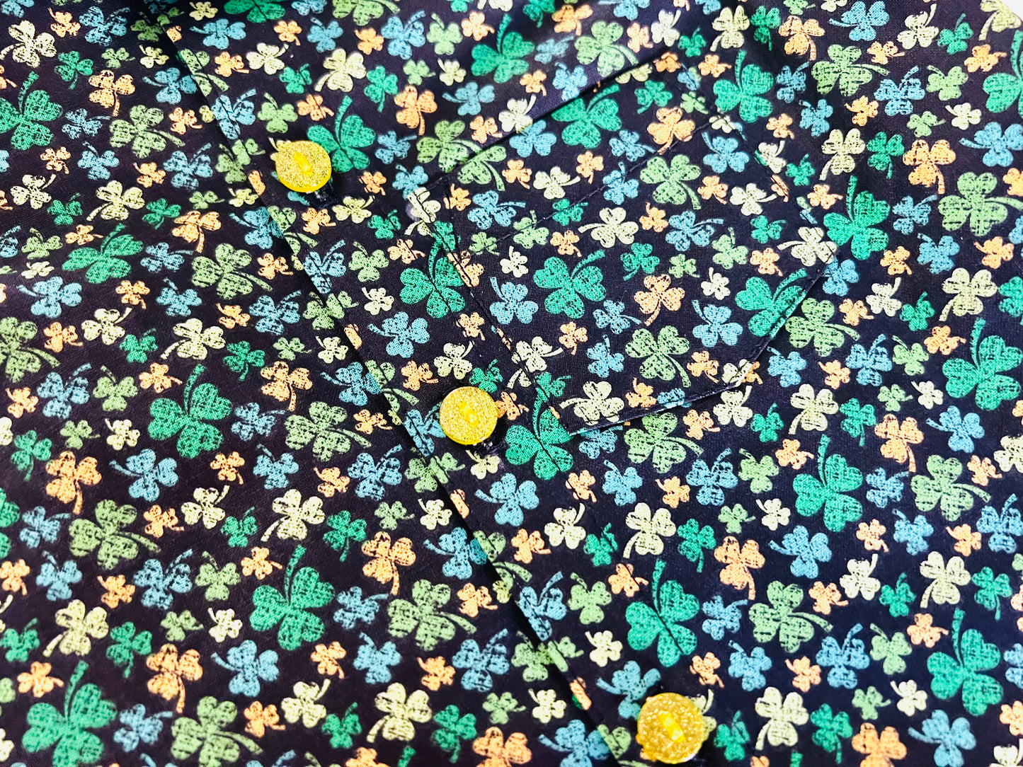 Lucky Clover St.Patricks Button Down Dress Shirt