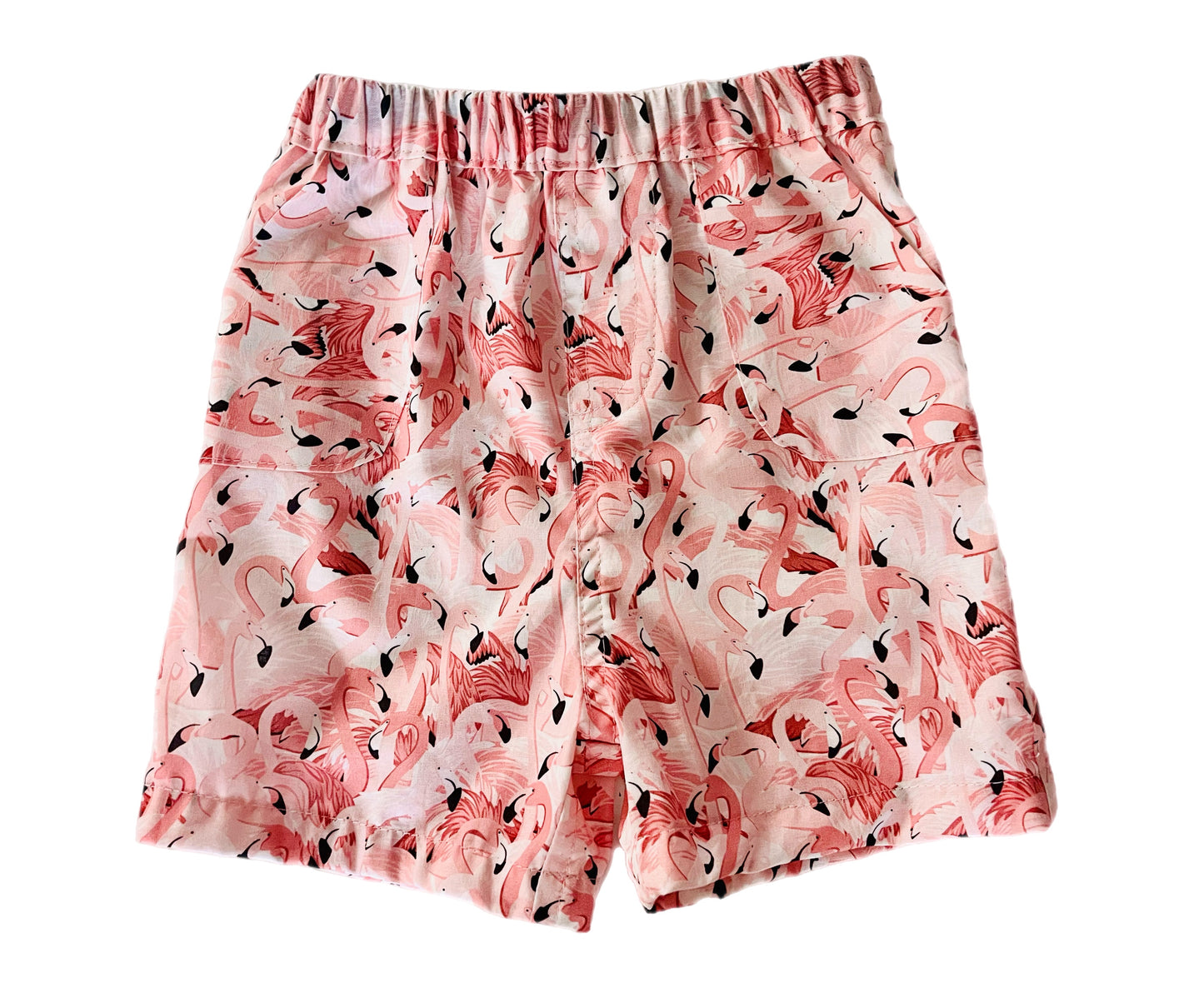 Flamingo Breeze Button-Up Boys Shirt and Short Set