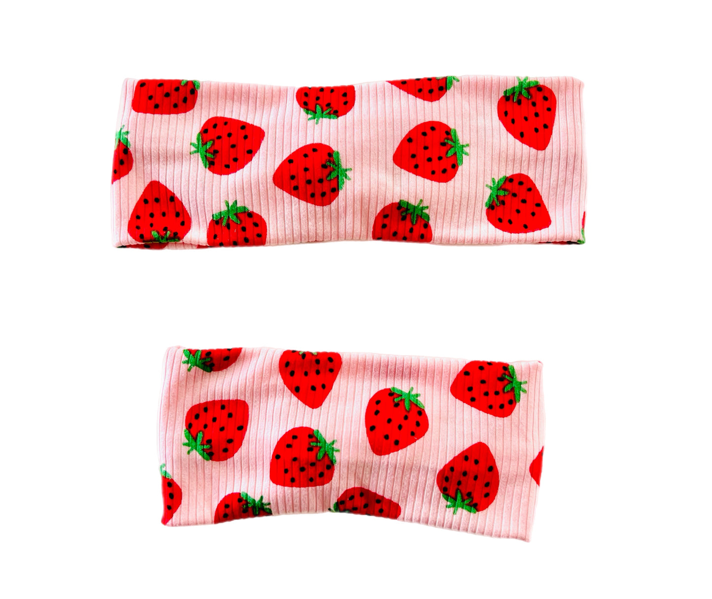 Strawberry Dream Mommy and Daughter Matching Turban Headband and Scrunchie set