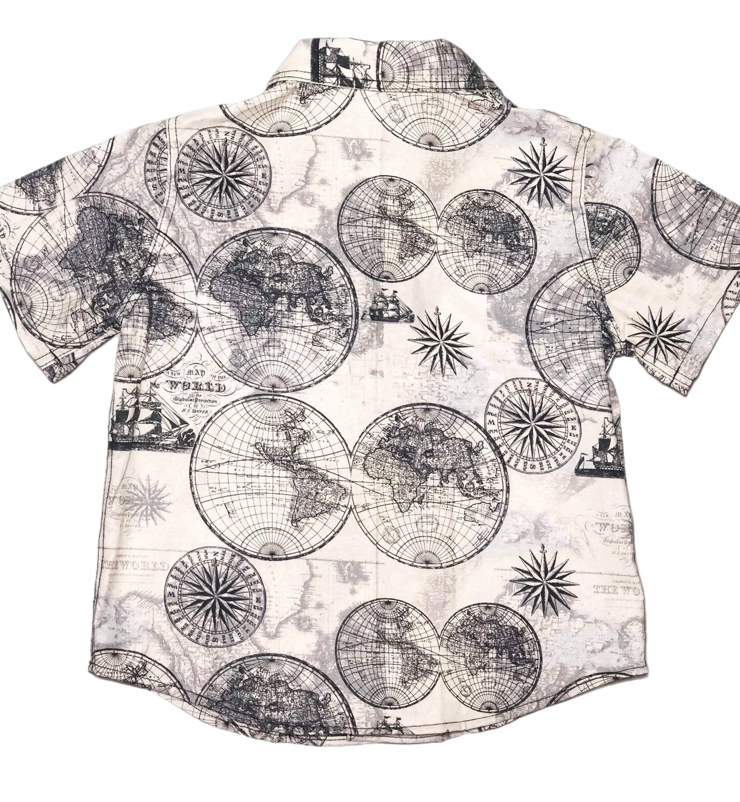Nautical Map Button Down Dress Shirt