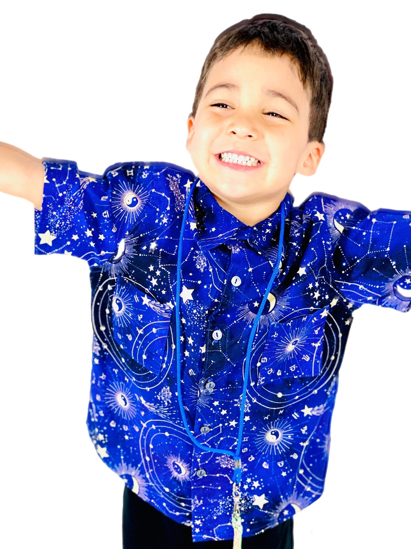 Constellation Astrology Map Button Down Collared Shirt