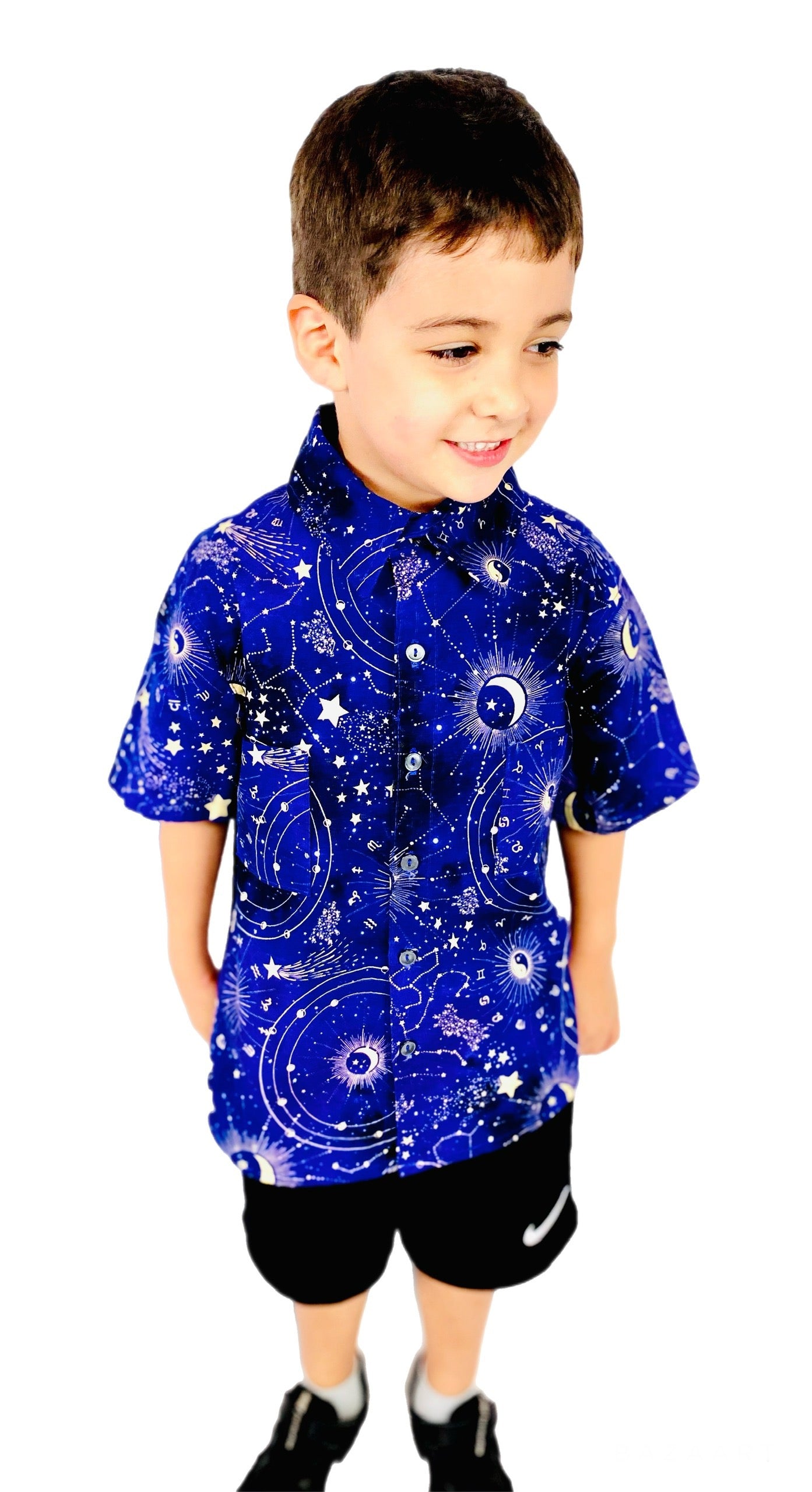 Constellation Astrology Map Button Down Collared Shirt