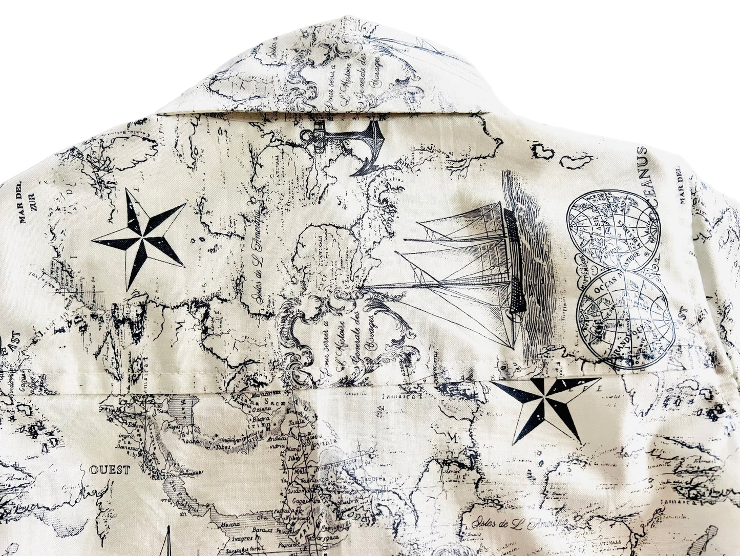 Ahoy There! Nautical Button Down Dress Shirt