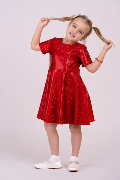 Red sparkle dress
