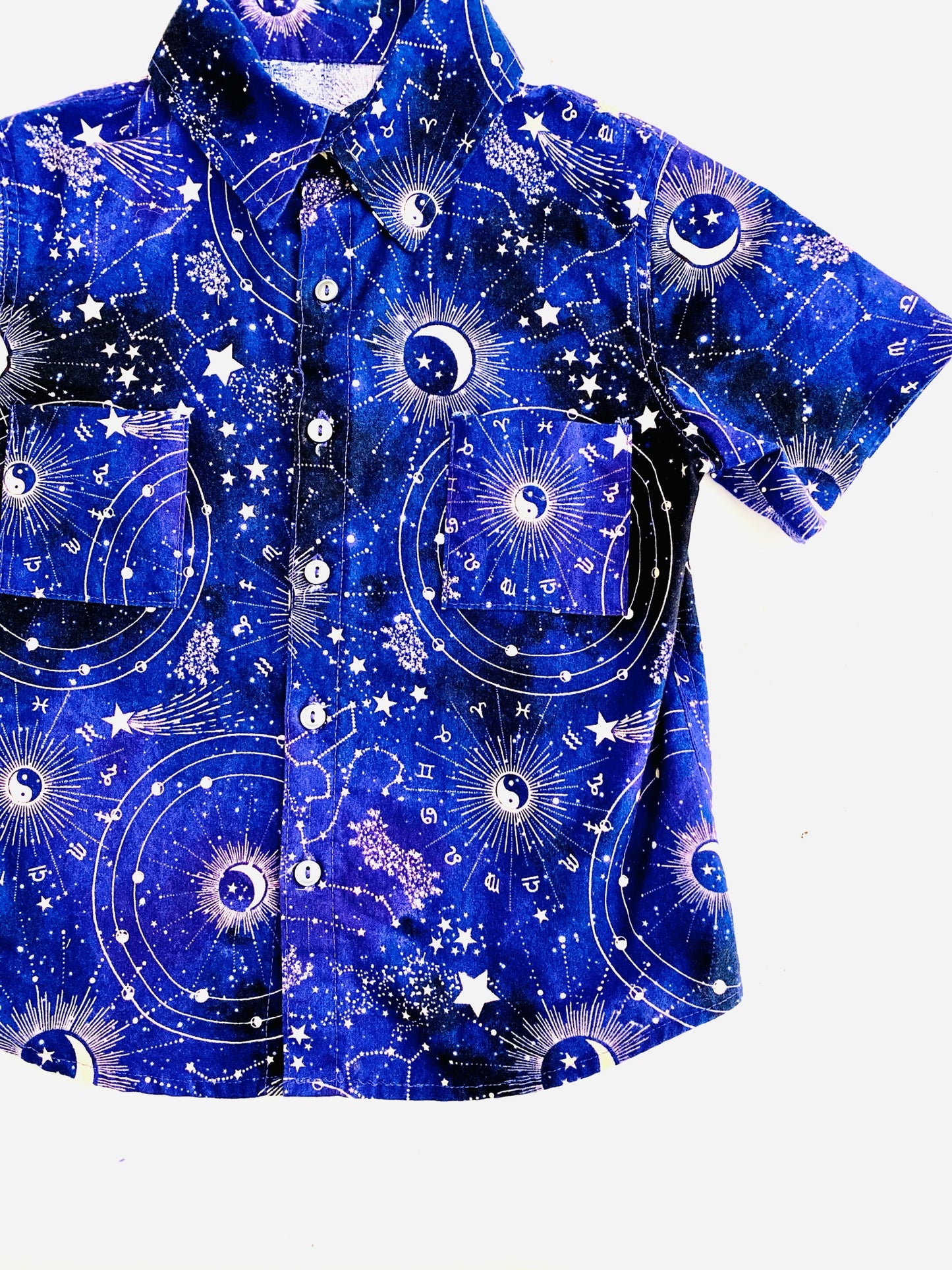 Constellation Astrology Map Button Down Collared Shirt