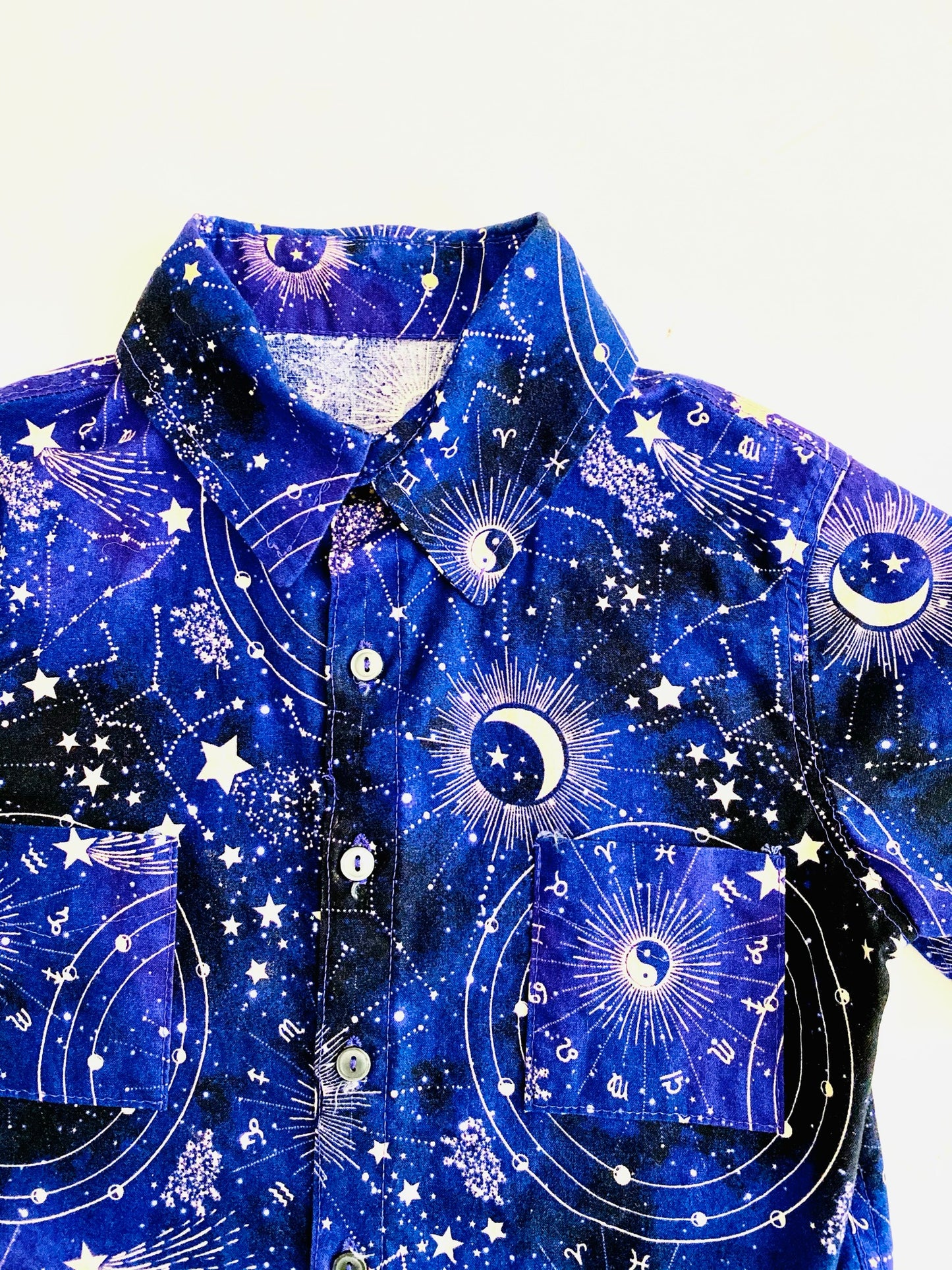 Constellation Astrology Map Button Down Collared Shirt