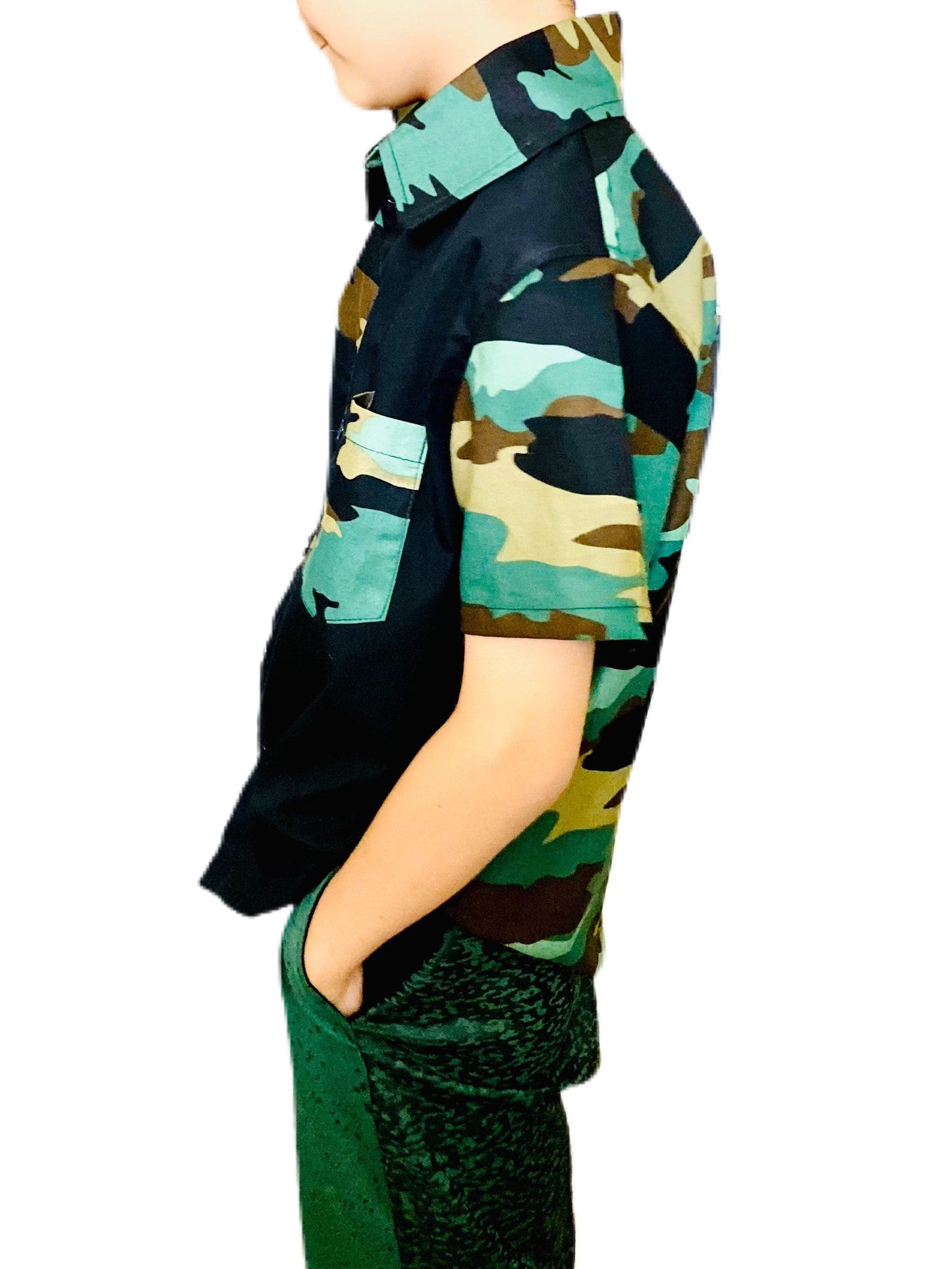 Cool Camouflage Button Down Collared Shirt