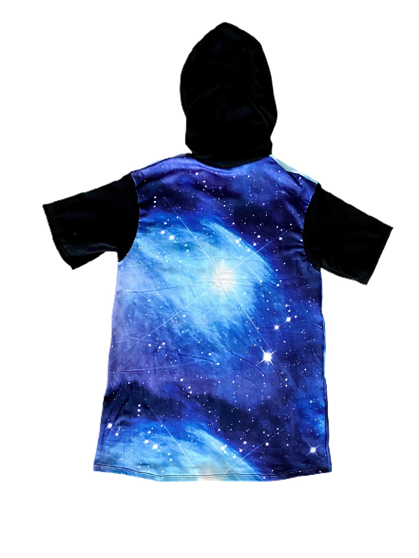The Next Dimension Blue Space Hooded T with front pockets