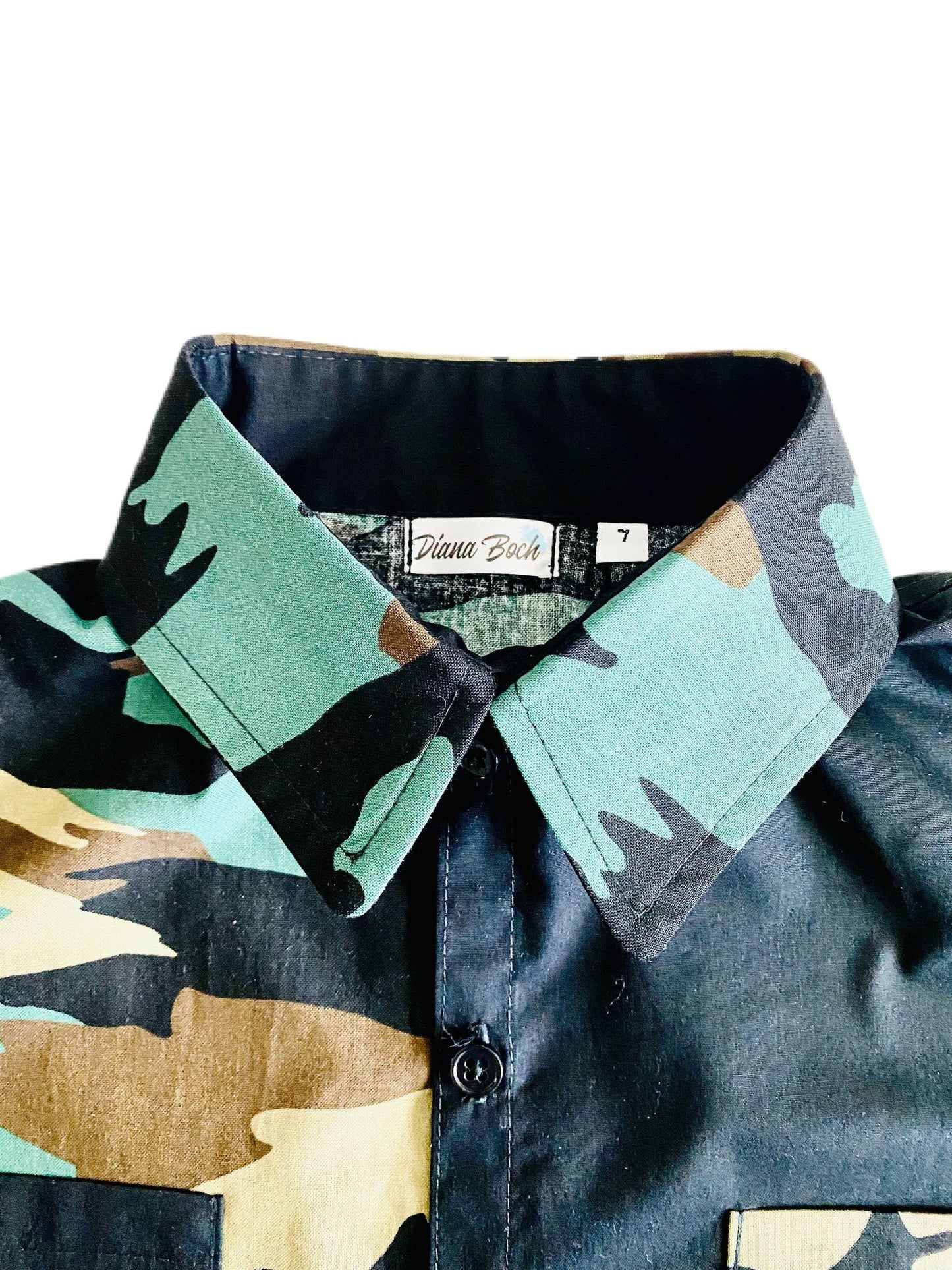 Cool Camouflage Button Down Collared Shirt