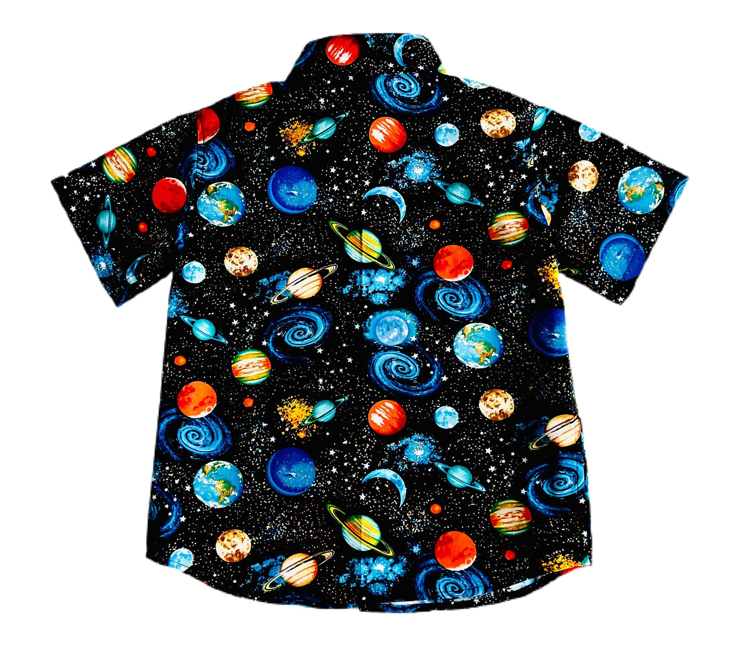 Space Galaxy Button Down Dress Baby and Boys Shirt