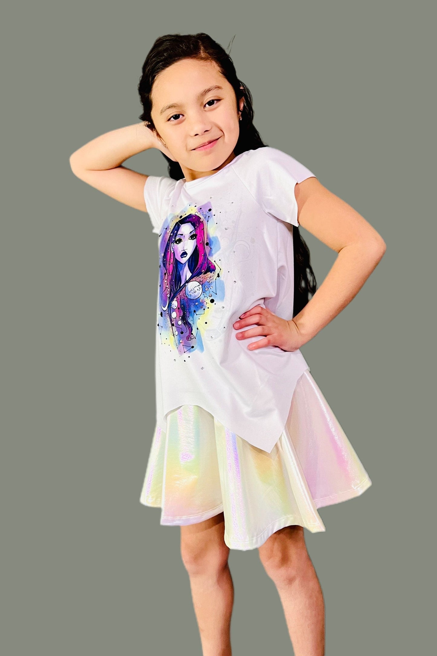 Dream Girl Art Print T-Shirt for Girls and Women
