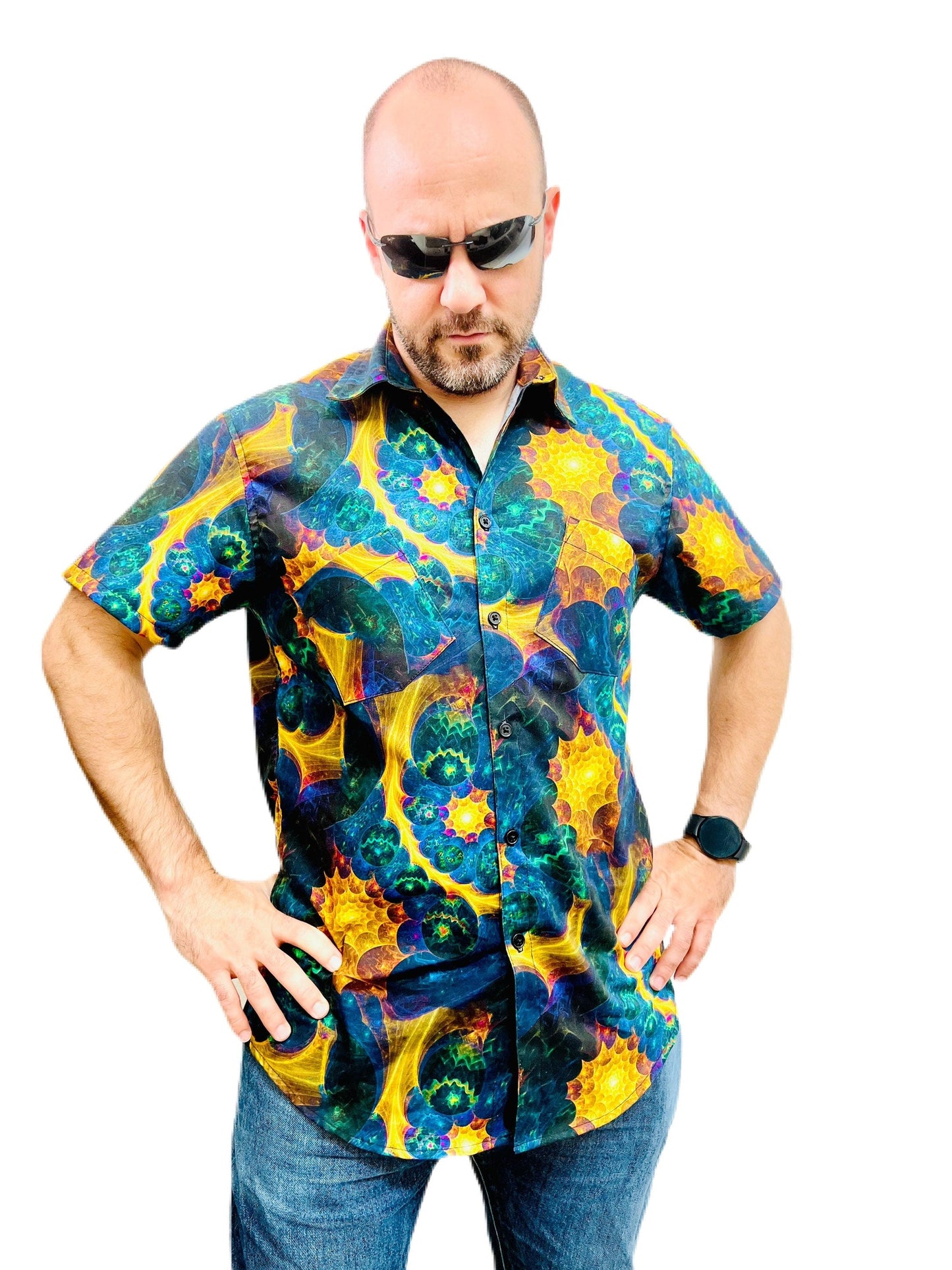 Fractal Madness Button Up Shirt