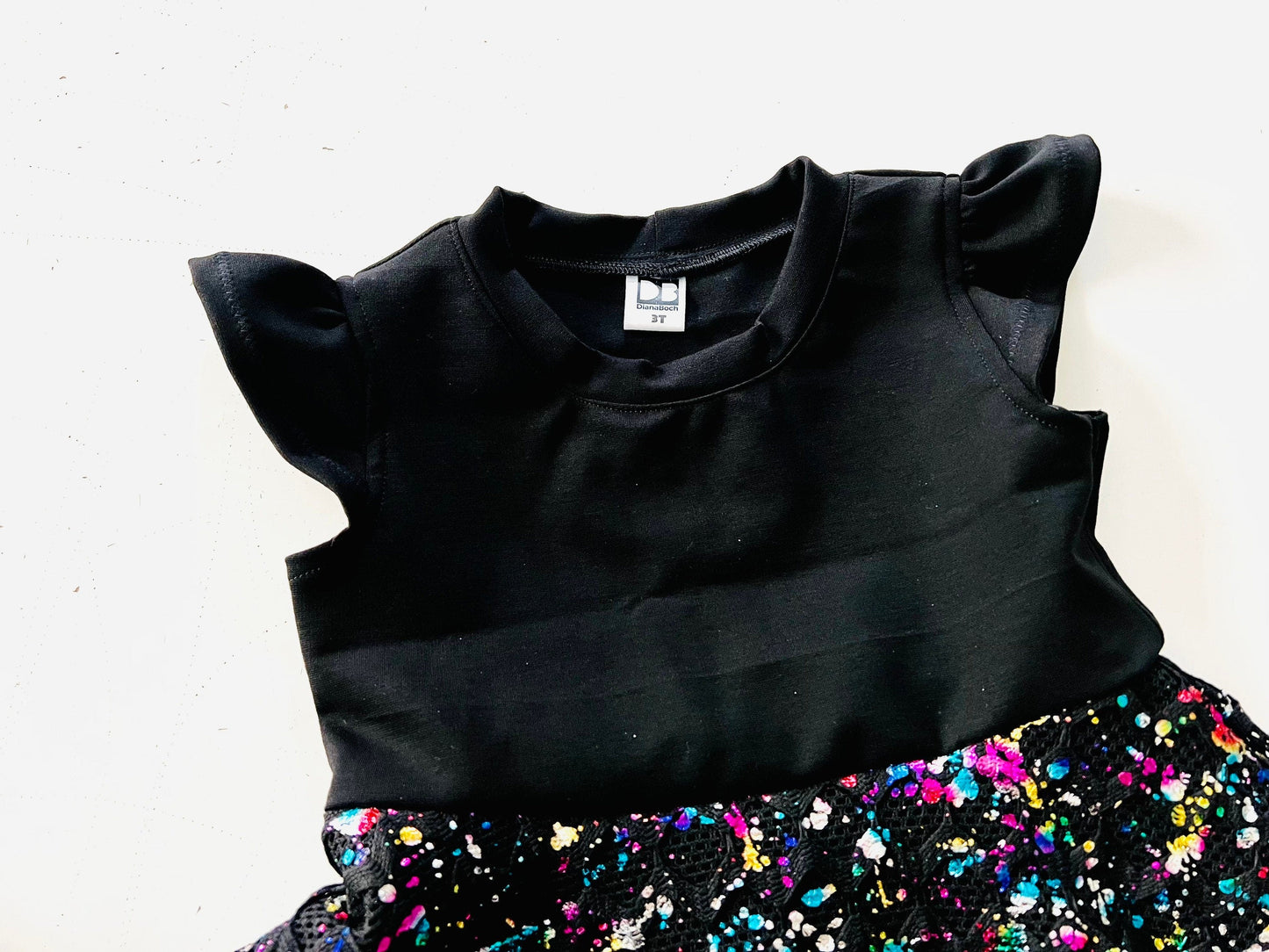 Rainbow Confetti Fun Girls Dress