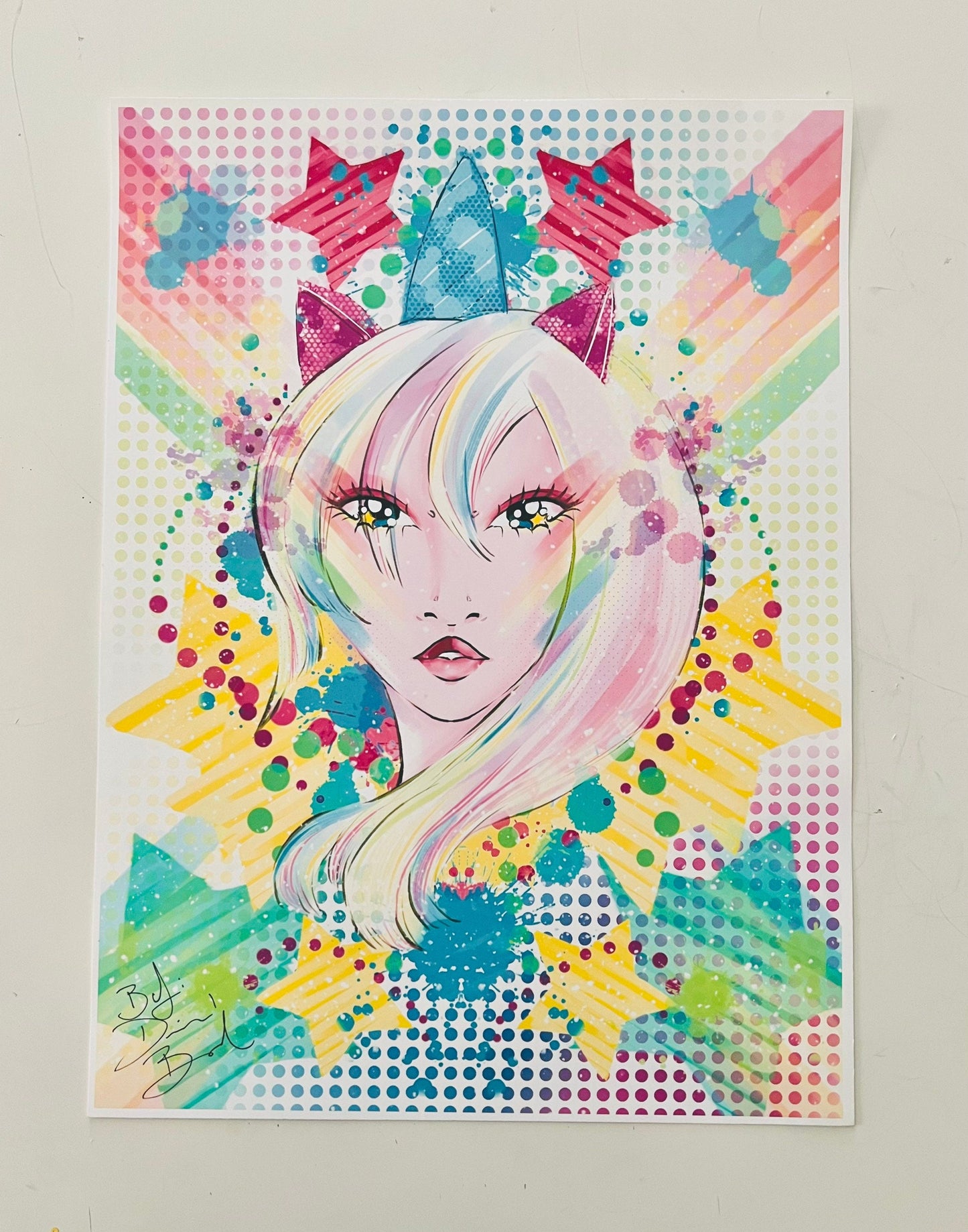 Unikitty girly Art Print