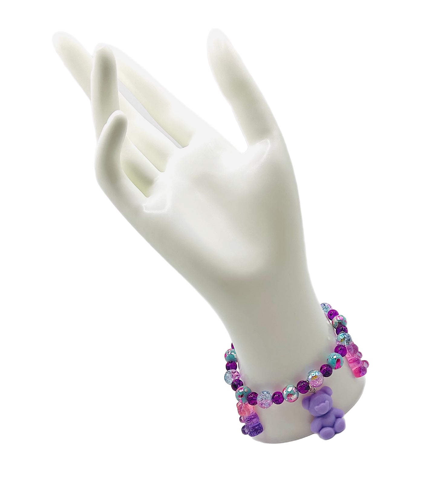 Violet Delight Gummy Bear Charm Bracelet