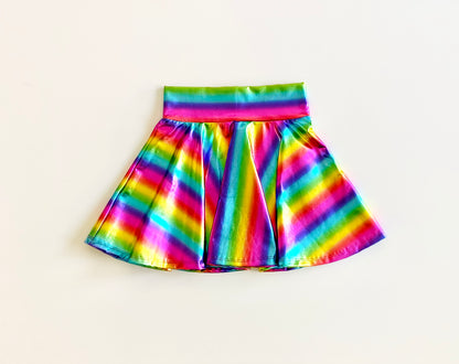 Twinkle Twirl Holographic Flare Skirt - Multiple Colors