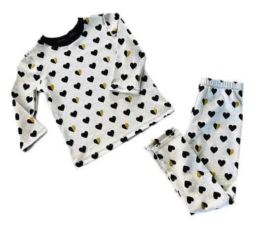 Heart of Gold Matching Long Sleeve Shirt and Legging Set