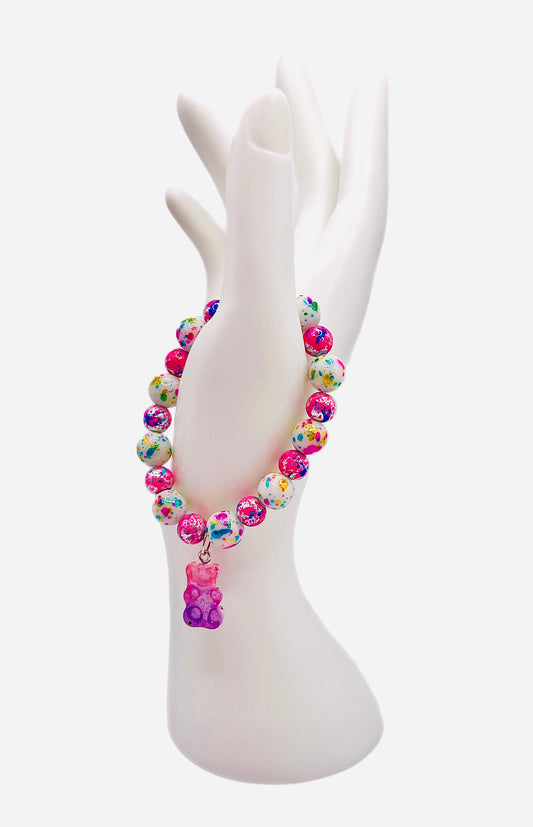 Pretty Gummy Bear Charm Bracelet