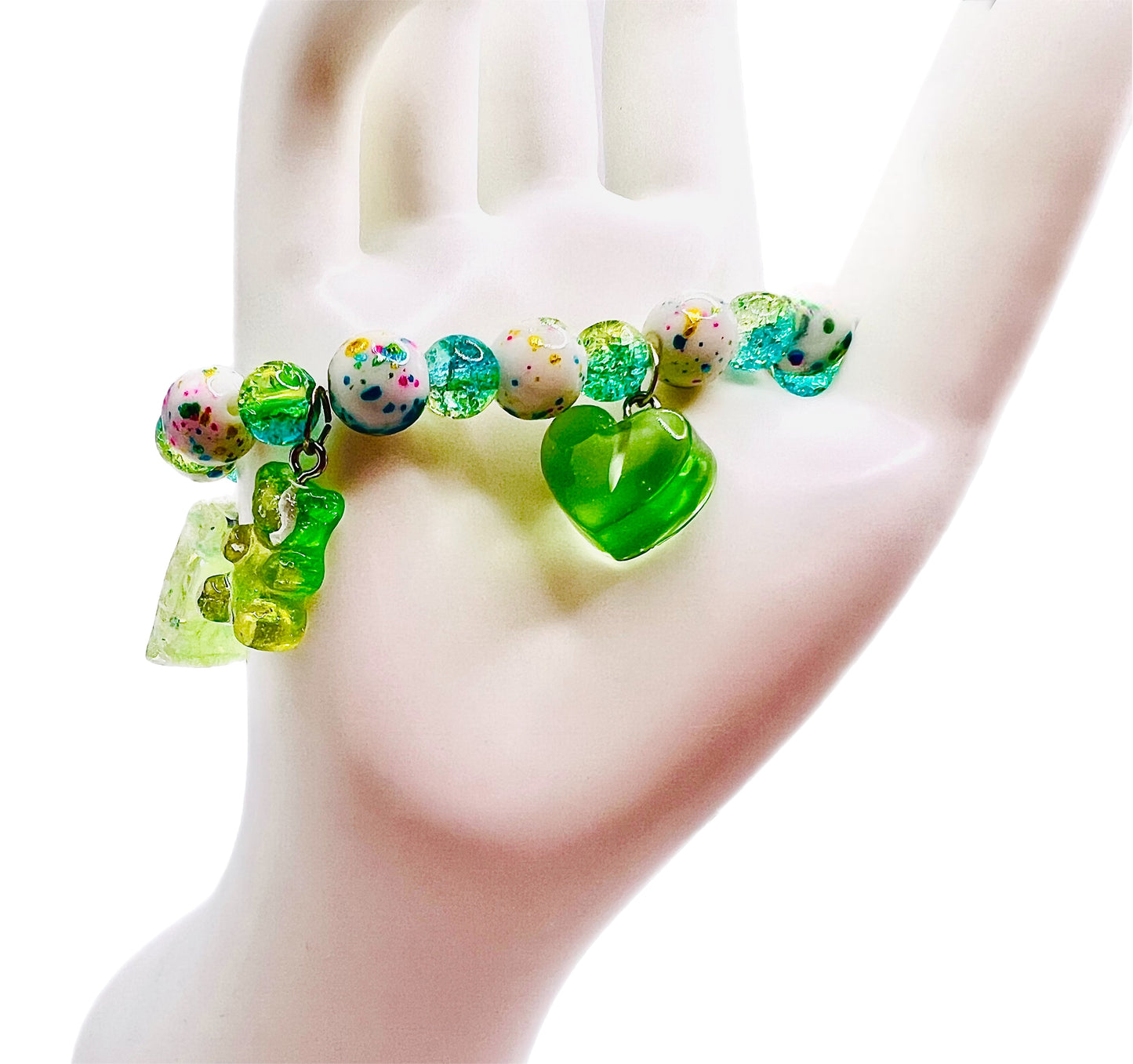 Yummy Green Candy Charm Bracelet