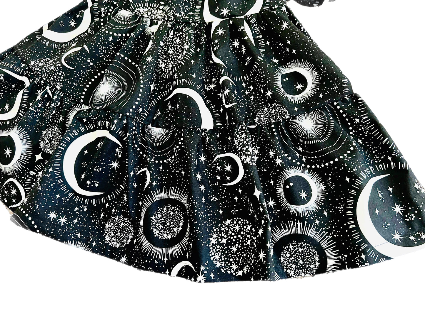 Star Witch is “Crescent Moon” glow in the dark tier gathered Dress