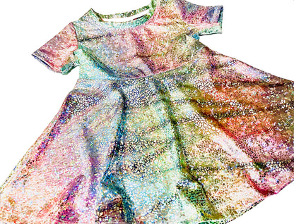 Rainbow Stardust Twirl Dress