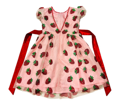 Princess Strawberry Organza Dress